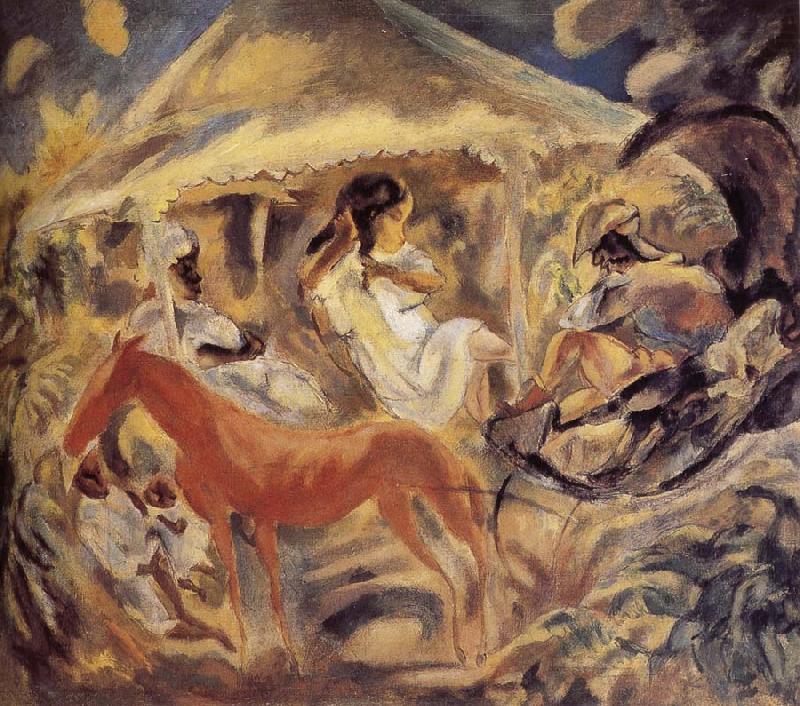 Jules Pascin Red horse china oil painting image